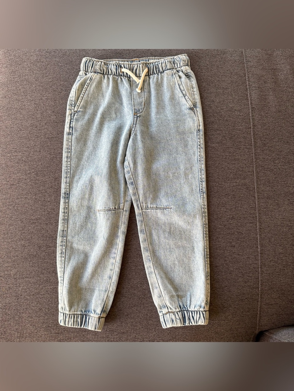 H&M Light Wash Blue Denim Jean Jogger Pants Pantalon Loose Fit Boys 5T NEW